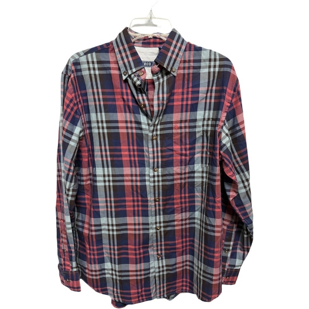 IZOD Men's Plaid Button Down Shirt Size Small Long Sleeve Classic Preppy